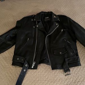 Wilsons Vintage 90s Leather Moto Jacket